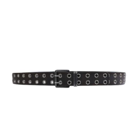 Faux Leather Grommet Belt