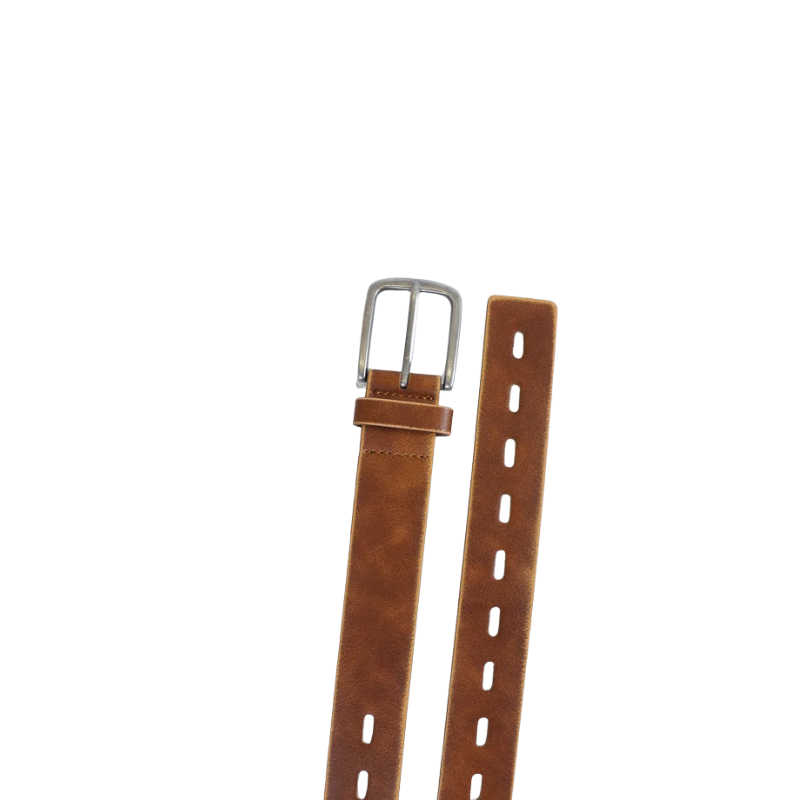 Suede Belt With Cutout Detail