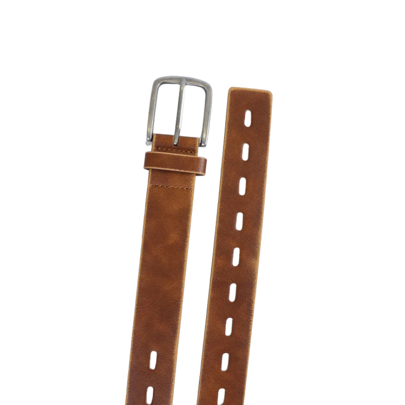 Suede Belt With Cutout Detail