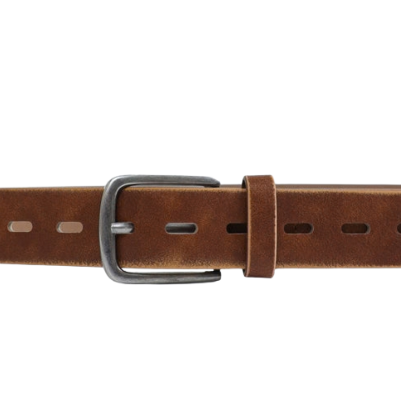 Suede Belt With Cutout Detail