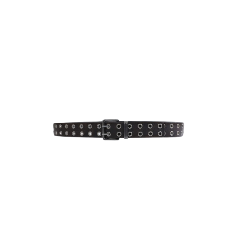 Faux Leather Grommet Belt